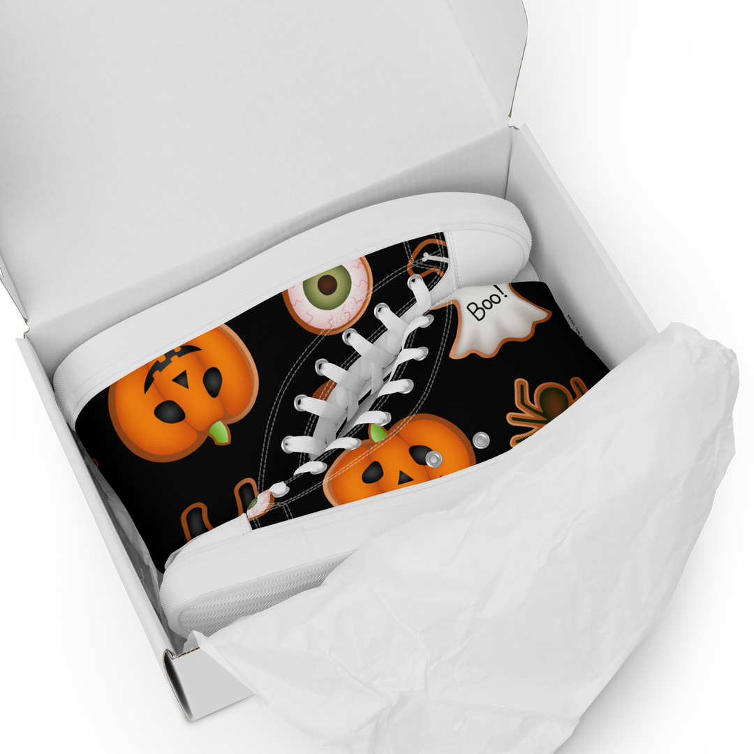 Sneakers alte in tela da uomo HALLOWEEN BLACK EDITION - Gufetto Brand