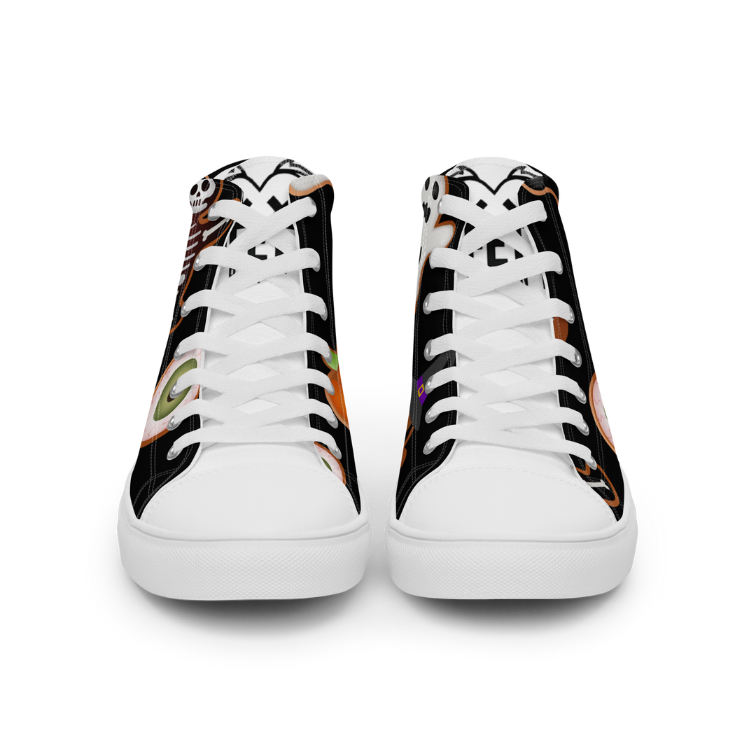 Sneakers alte in tela da uomo HALLOWEEN BLACK EDITION - Gufetto Brand