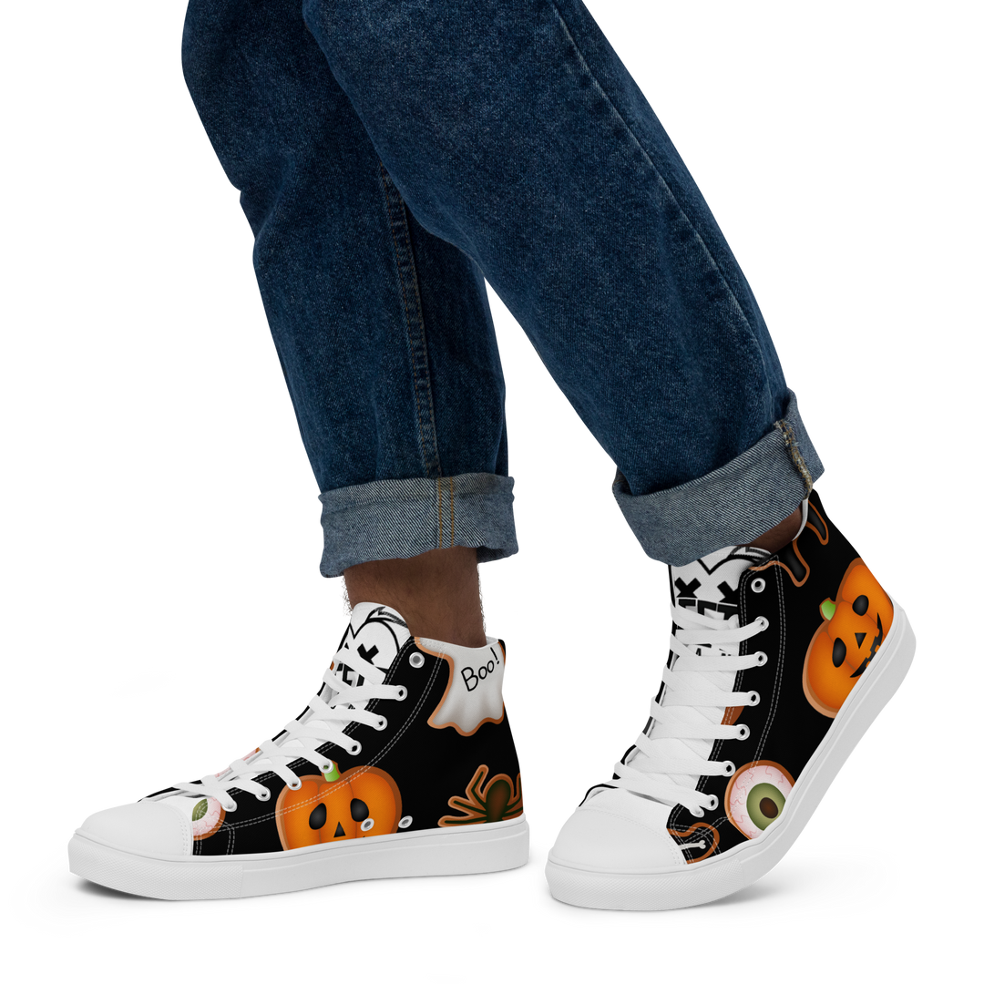 Sneakers alte in tela da uomo HALLOWEEN BLACK EDITION - Gufetto Brand