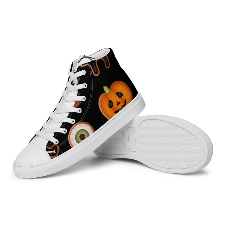 Sneakers alte in tela da uomo HALLOWEEN BLACK EDITION - Gufetto Brand