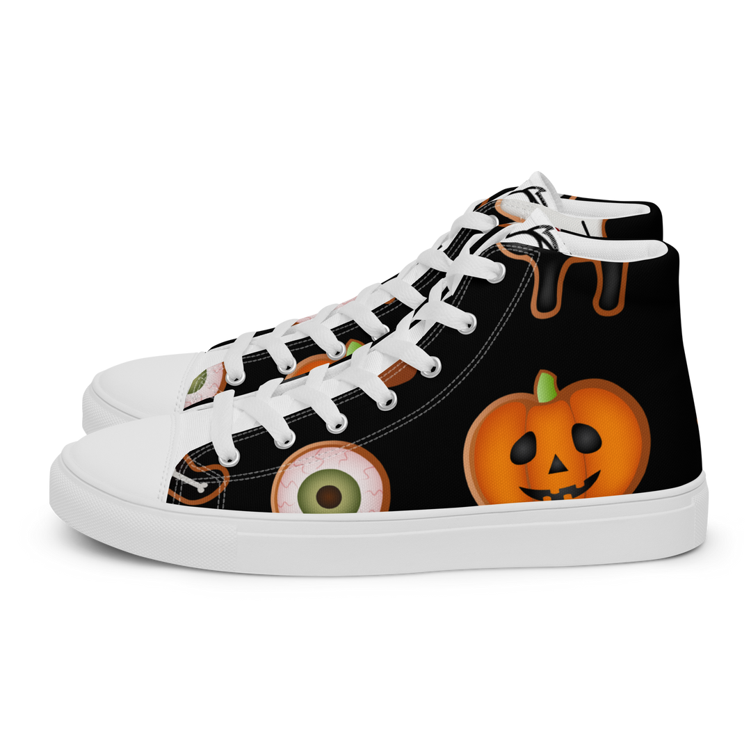 Sneakers alte in tela da uomo HALLOWEEN BLACK EDITION - Gufetto Brand