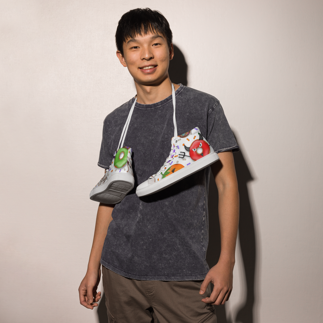 Sneakers alte in tela da uomo HALLOWEEN DONUTS - Gufetto Brand