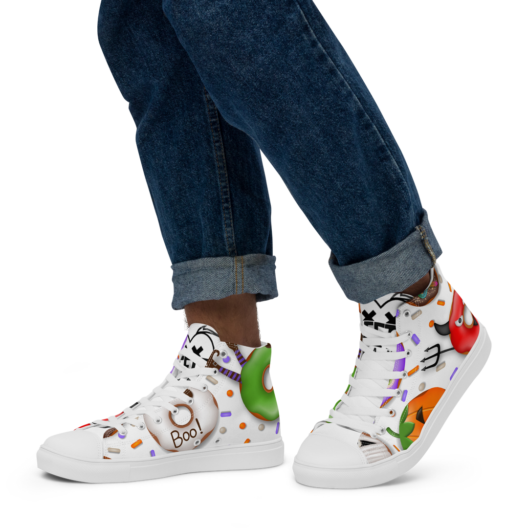 Sneakers alte in tela da uomo HALLOWEEN DONUTS - Gufetto Brand