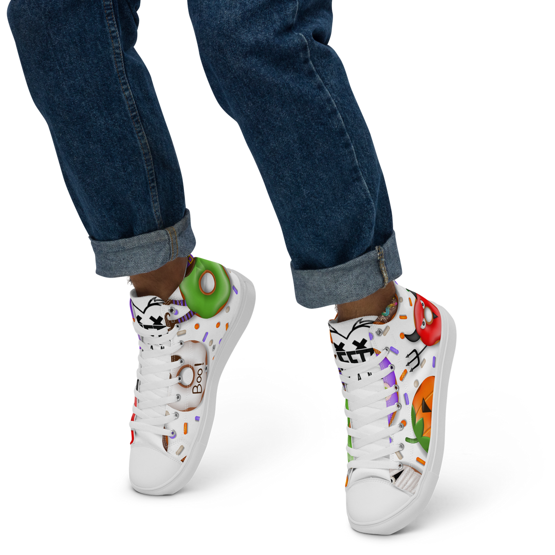Sneakers alte in tela da uomo HALLOWEEN DONUTS - Gufetto Brand