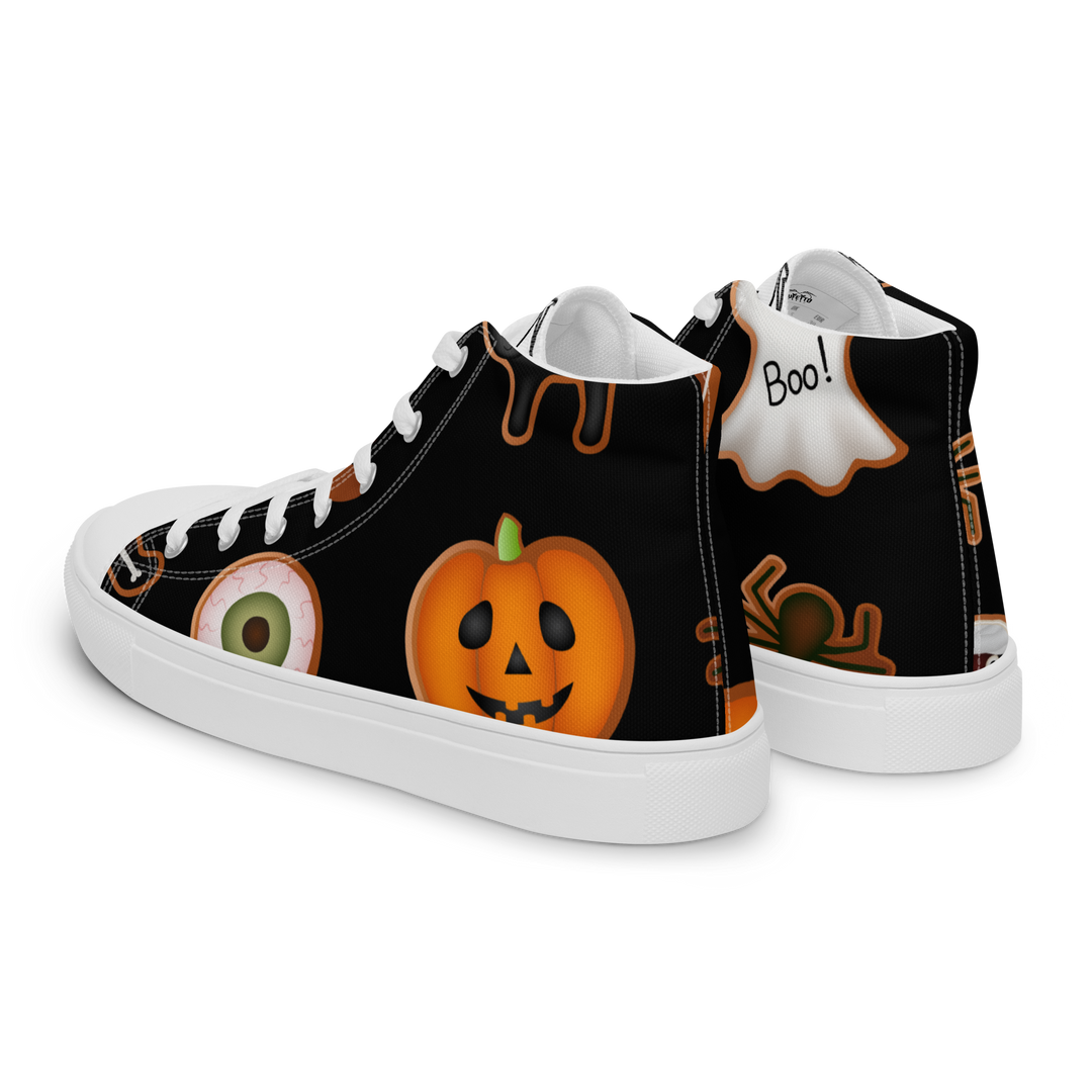 Sneakers alte in tela da uomo HALLOWEEN BLACK EDITION - Gufetto Brand