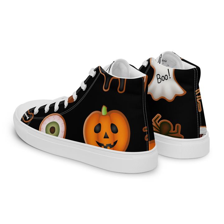 Sneakers alte in tela da uomo HALLOWEEN BLACK EDITION - Gufetto Brand