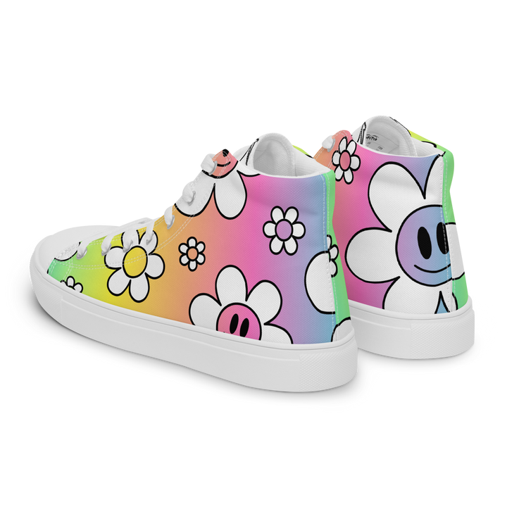 Sneakers alte in tela da uomo FLOWER SMILE - Gufetto Brand