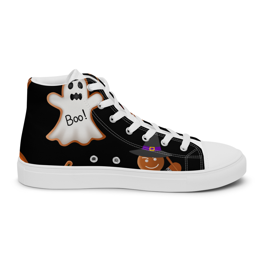Sneakers alte in tela da uomo HALLOWEEN BLACK EDITION - Gufetto Brand