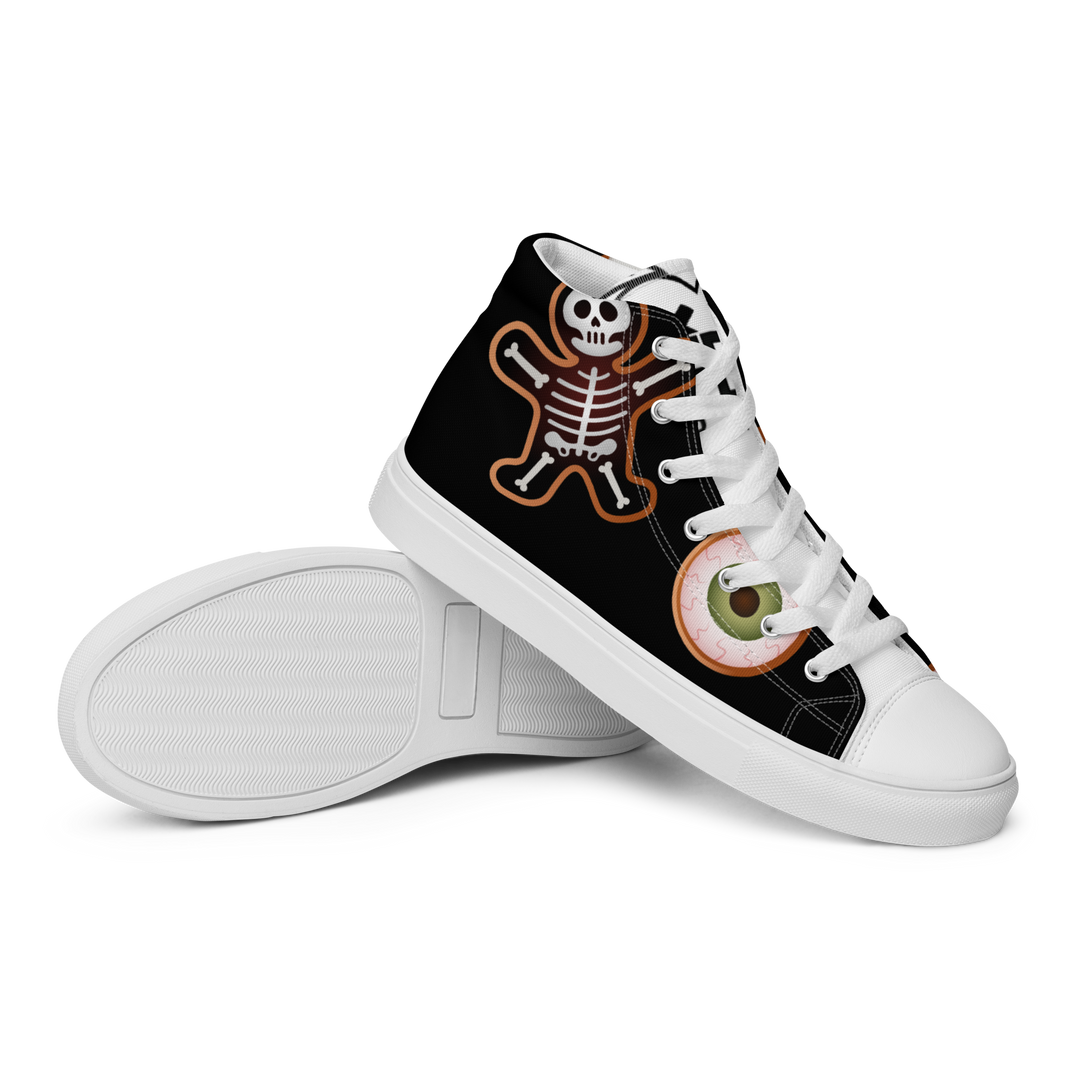 Sneakers alte in tela da uomo HALLOWEEN BLACK EDITION - Gufetto Brand