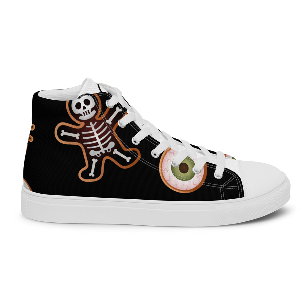 Sneakers alte in tela da uomo HALLOWEEN BLACK EDITION - Gufetto Brand
