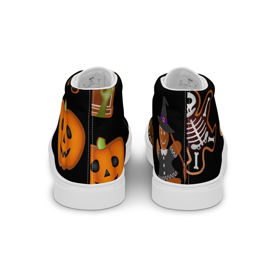 Sneakers alte in tela da donna HALLOWEEN BLACK EDITION - Gufetto Brand