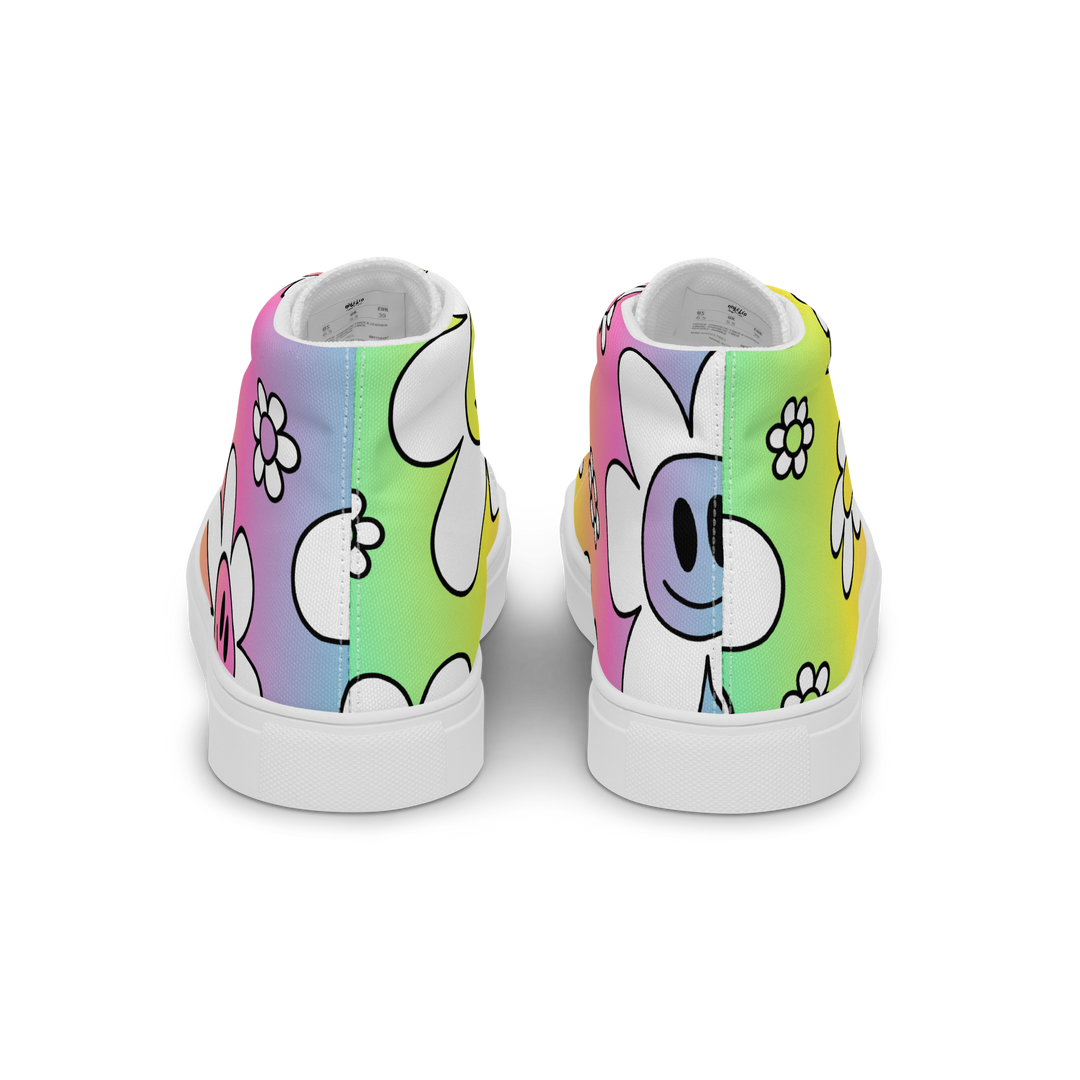 Sneakers alte in tela da donna FLOWER SMILE - Gufetto Brand