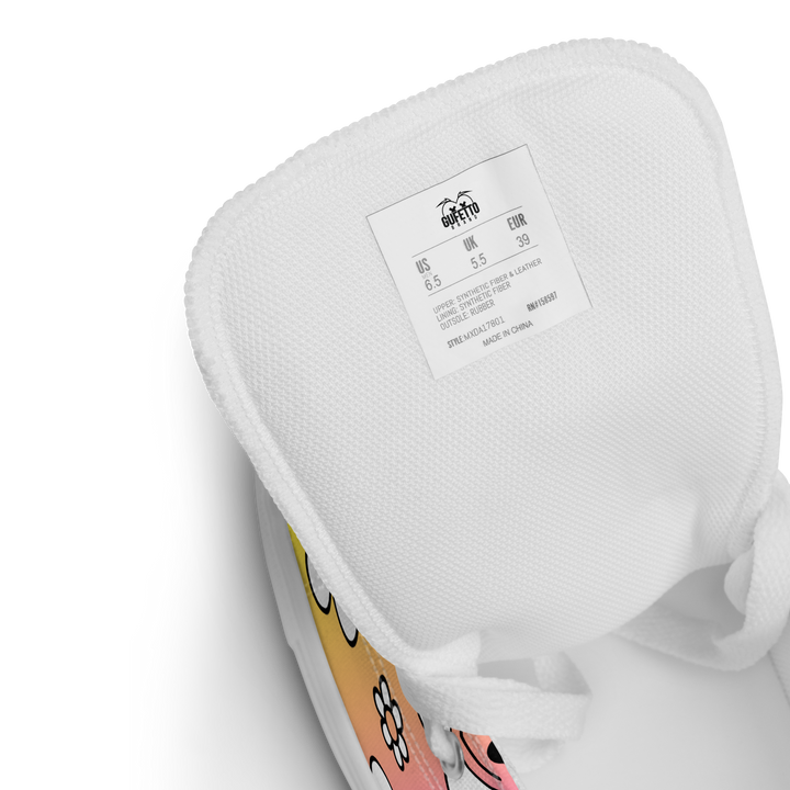 Sneakers alte in tela da donna FLOWER SMILE - Gufetto Brand