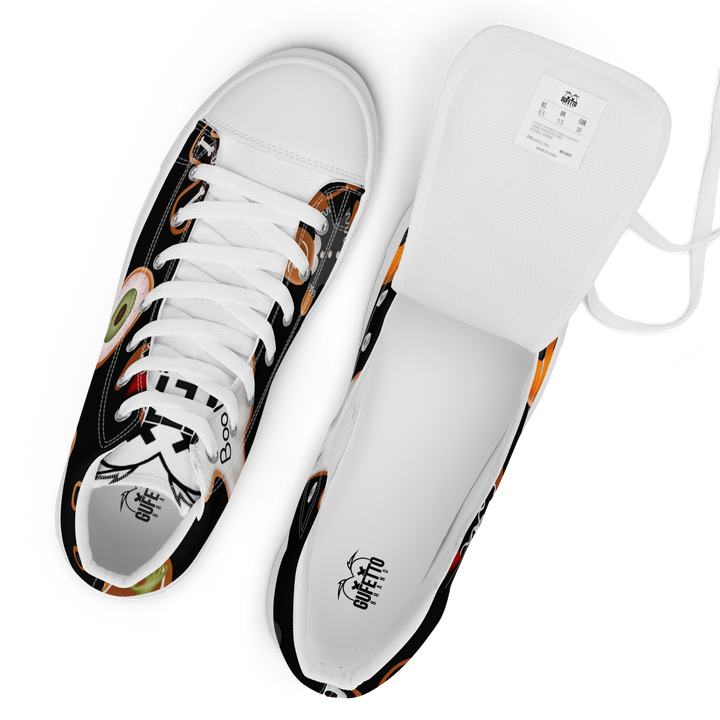 Sneakers alte in tela da donna HALLOWEEN BLACK EDITION - Gufetto Brand