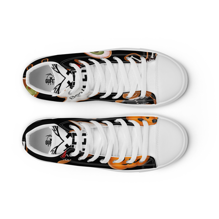 Sneakers alte in tela da donna HALLOWEEN BLACK EDITION - Gufetto Brand