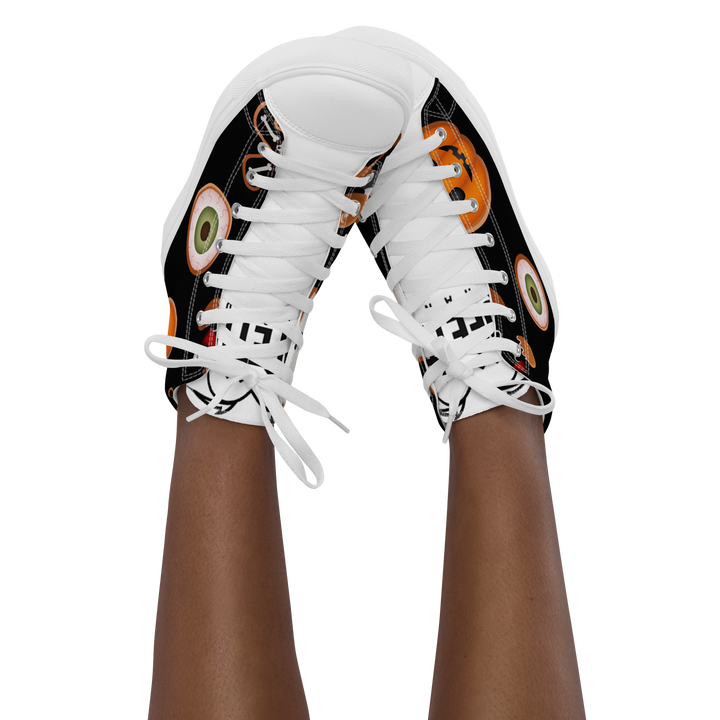 Sneakers alte in tela da donna HALLOWEEN BLACK EDITION - Gufetto Brand