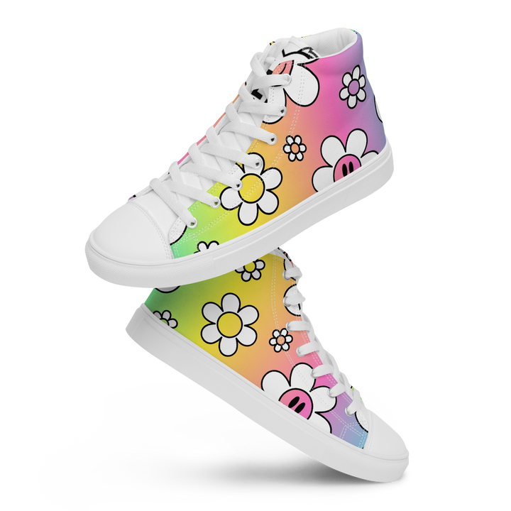 Sneakers alte in tela da donna FLOWER SMILE - Gufetto Brand