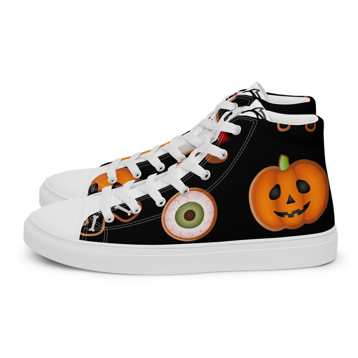 Sneakers alte in tela da donna HALLOWEEN BLACK EDITION - Gufetto Brand