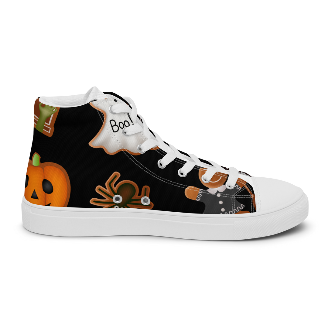 Sneakers alte in tela da donna HALLOWEEN BLACK EDITION - Gufetto Brand