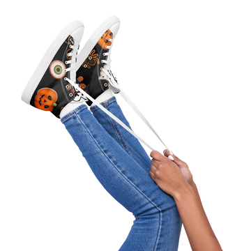 Sneakers alte in tela da donna HALLOWEEN BLACK EDITION