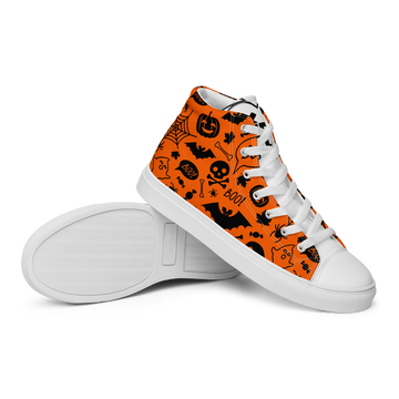 Sneakers alte in tela da donna HALLOWEEN ORANGE EDITION
