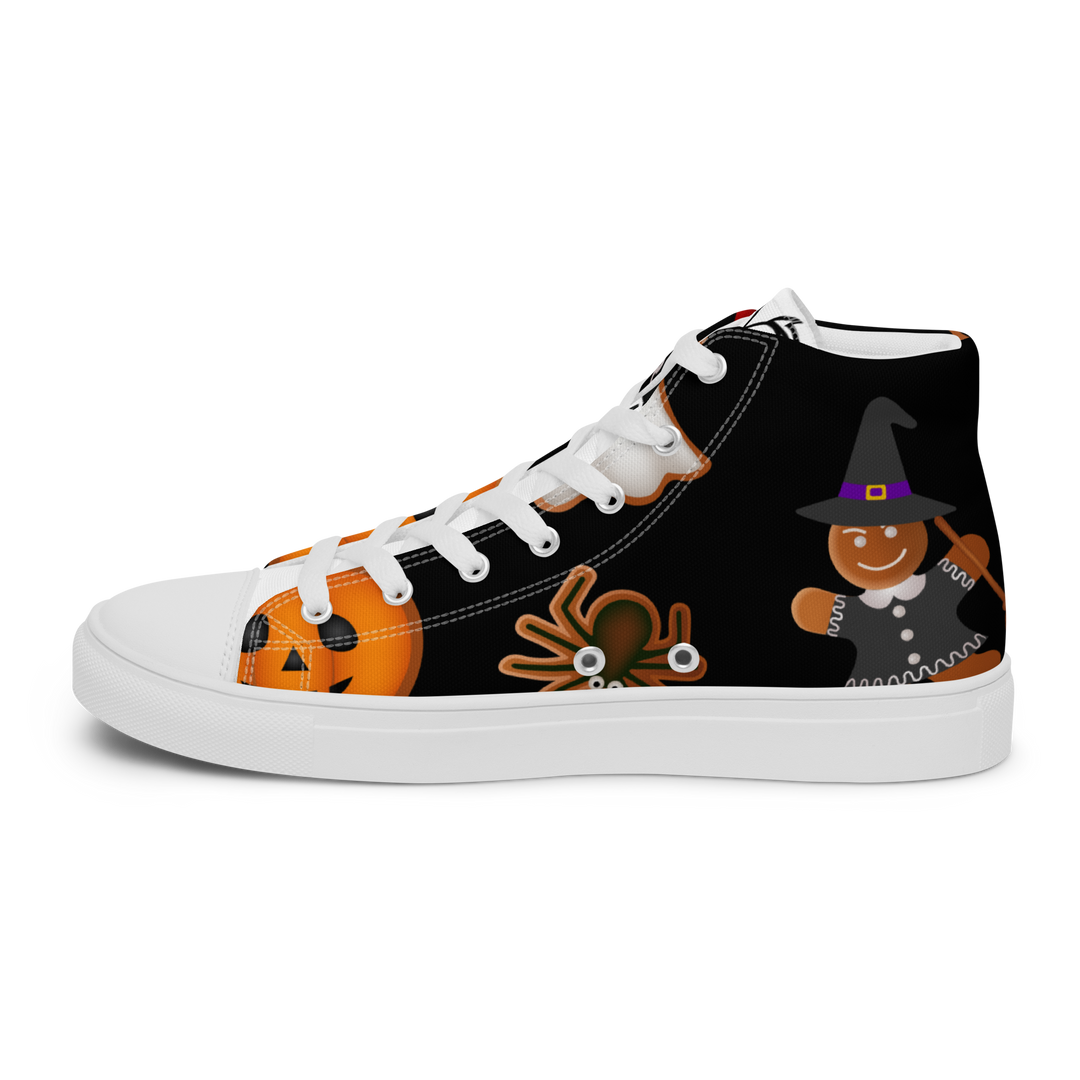 Sneakers alte in tela da donna HALLOWEEN BLACK EDITION - Gufetto Brand