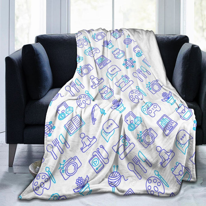 Coperta con stampa per console di gioco anime in flanella - Gufetto Brand 