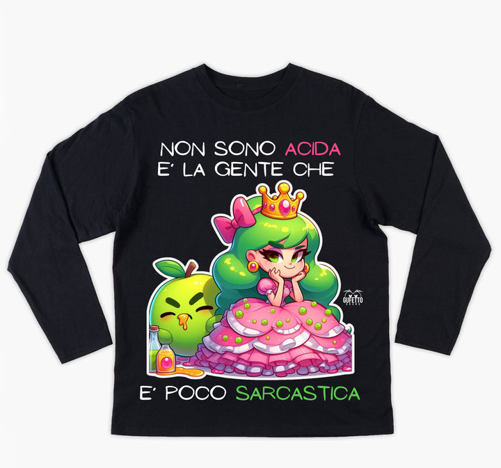 T-shirt Donna PRINCIPESSA ACIDA ( PA89047834 ) - Gufetto Brand 