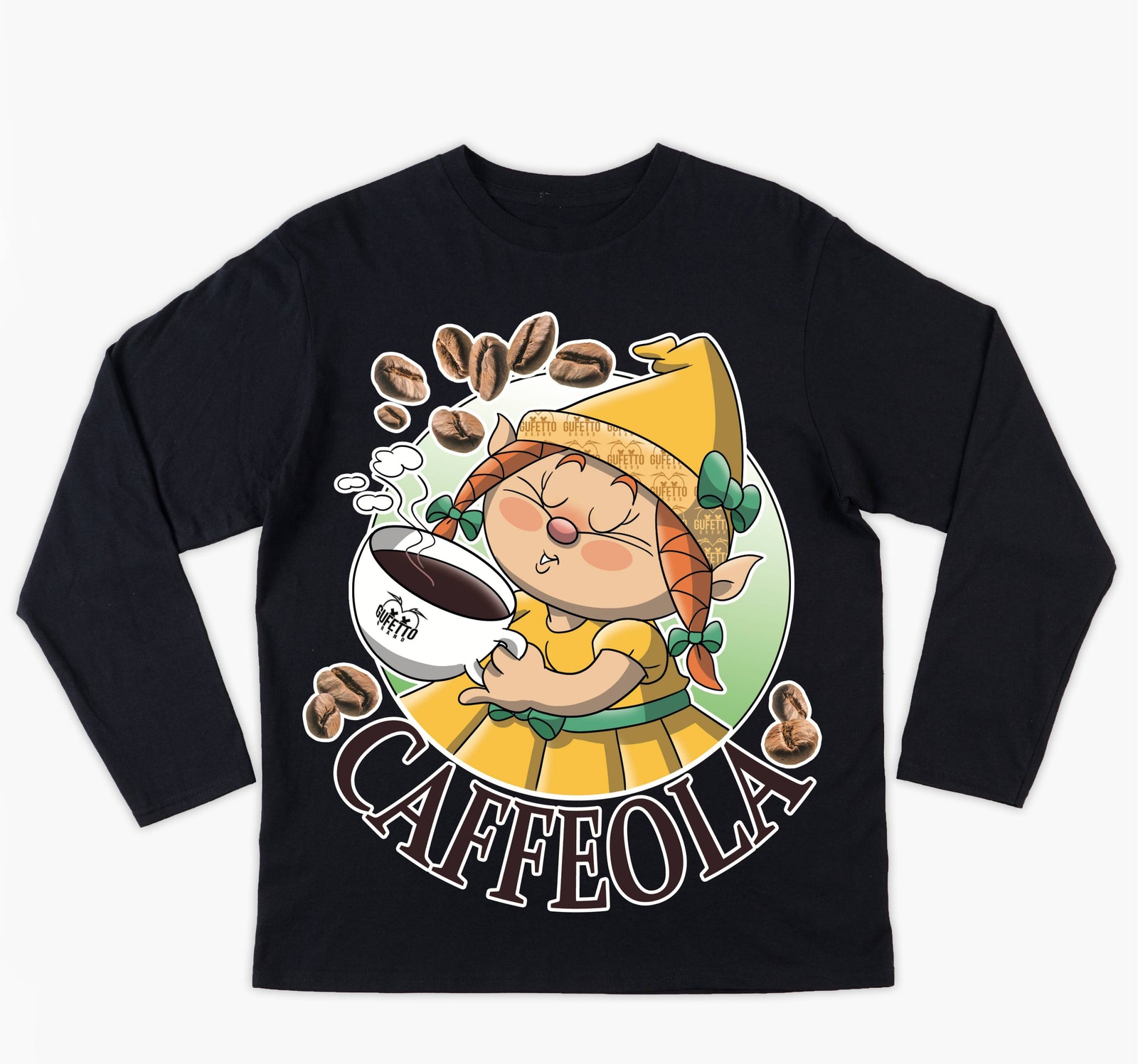 T-shirt Nera DONNA manica lunga CAFFEOLA  Outlet - Gufetto Brand 