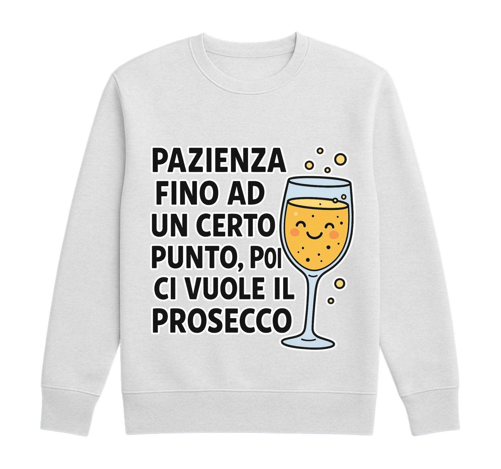 Felpa Classic Uomo Donna PROSECCO ( PO875236589 ) - Gufetto Brand 