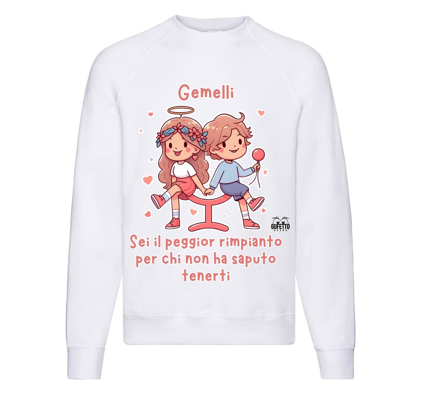 Felpa Classic Uomo Donna GEMELLI ( GE8045670985643 ) - Gufetto Brand 