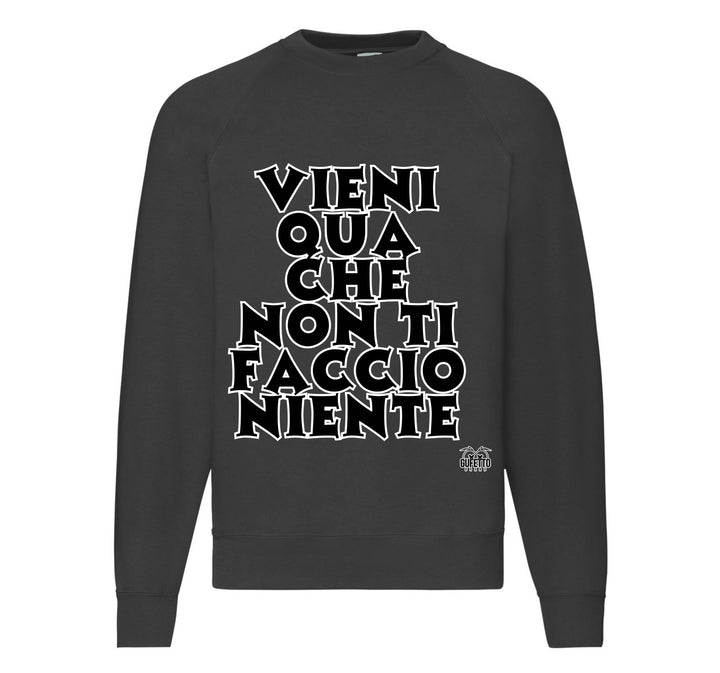 Felpa Classic Uomo Donna VIENI QUA ( VQ9963274563 ) - Gufetto Brand 