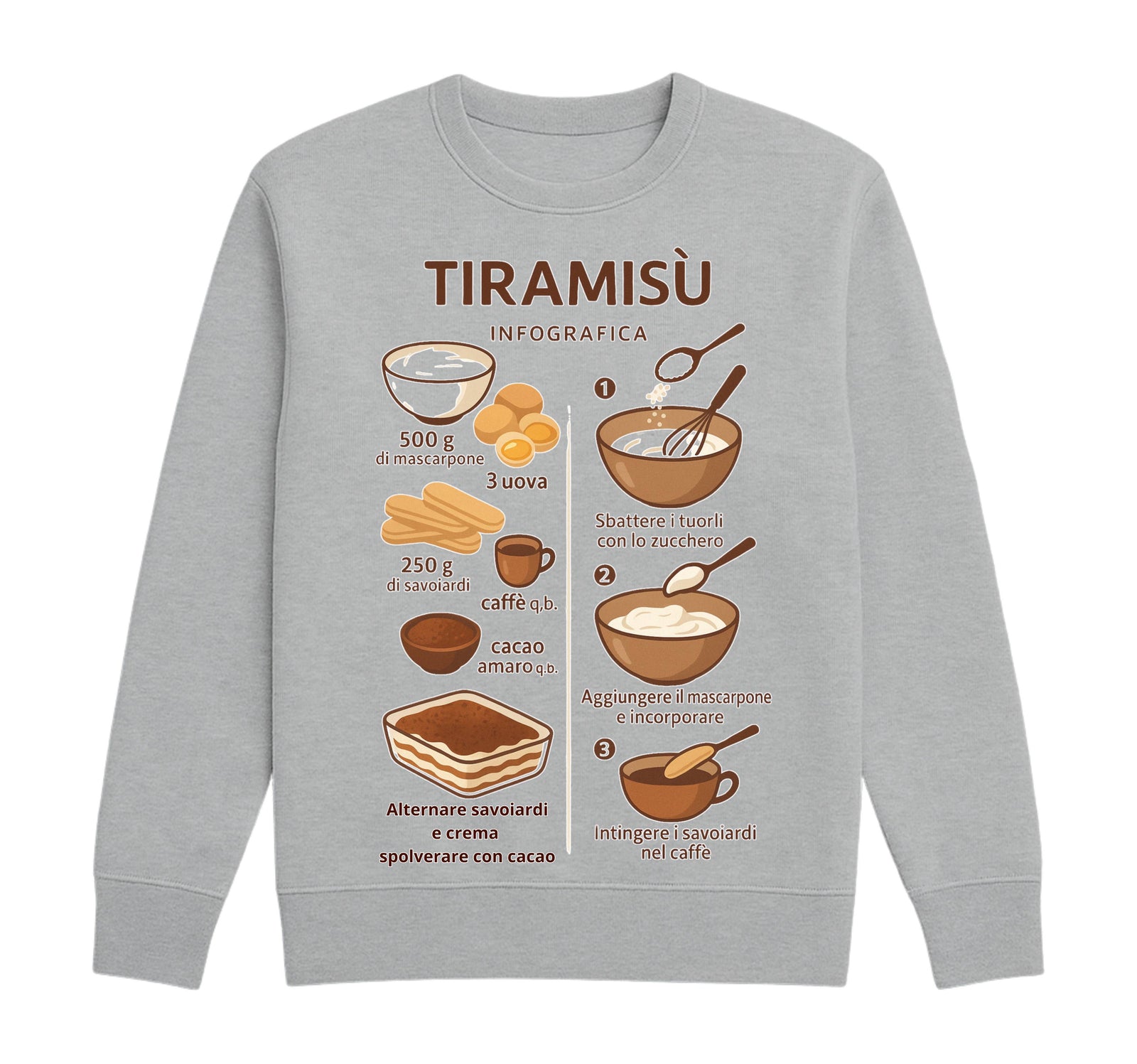 Felpa Classic Uomo Donna TIRAMISU' ( TI709843256 ) - Gufetto Brand 