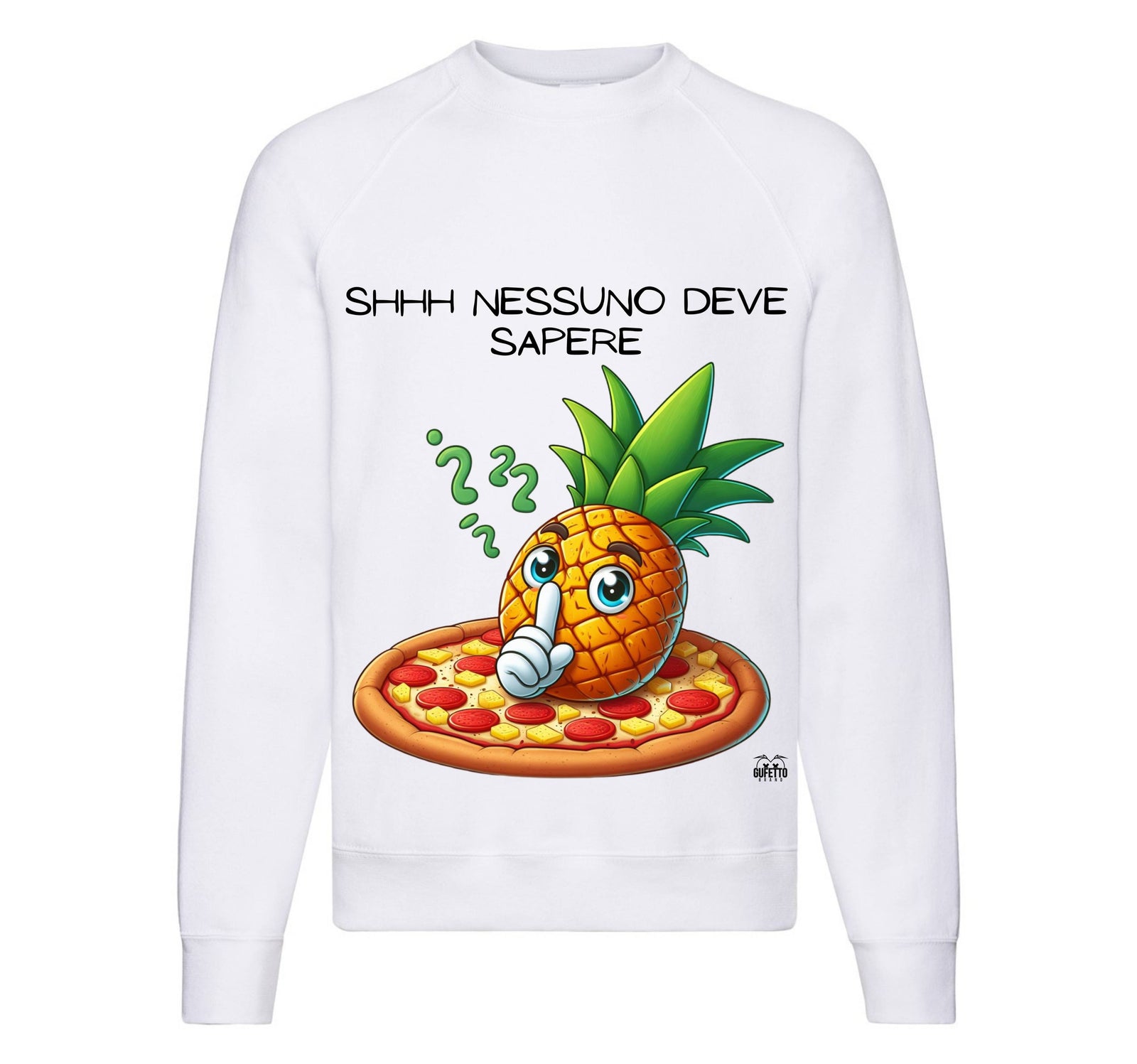 Felpa Classic Uomo Donna PIZZA ANANAS ( AP67893276 ) - Gufetto Brand 