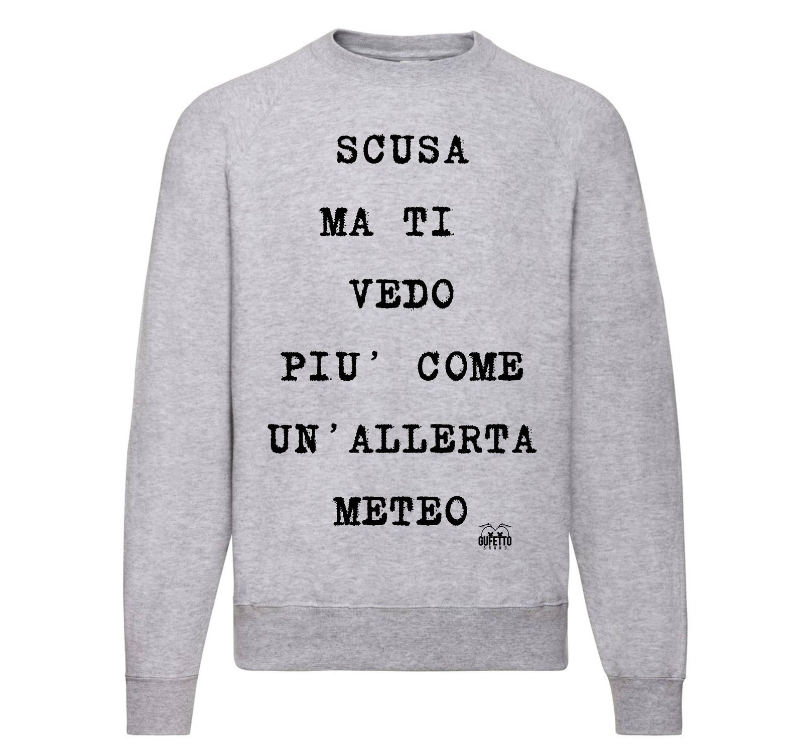 Felpa Classic Uomo Donna ALLERTA METEO ( AL50985647 ) - Gufetto Brand 