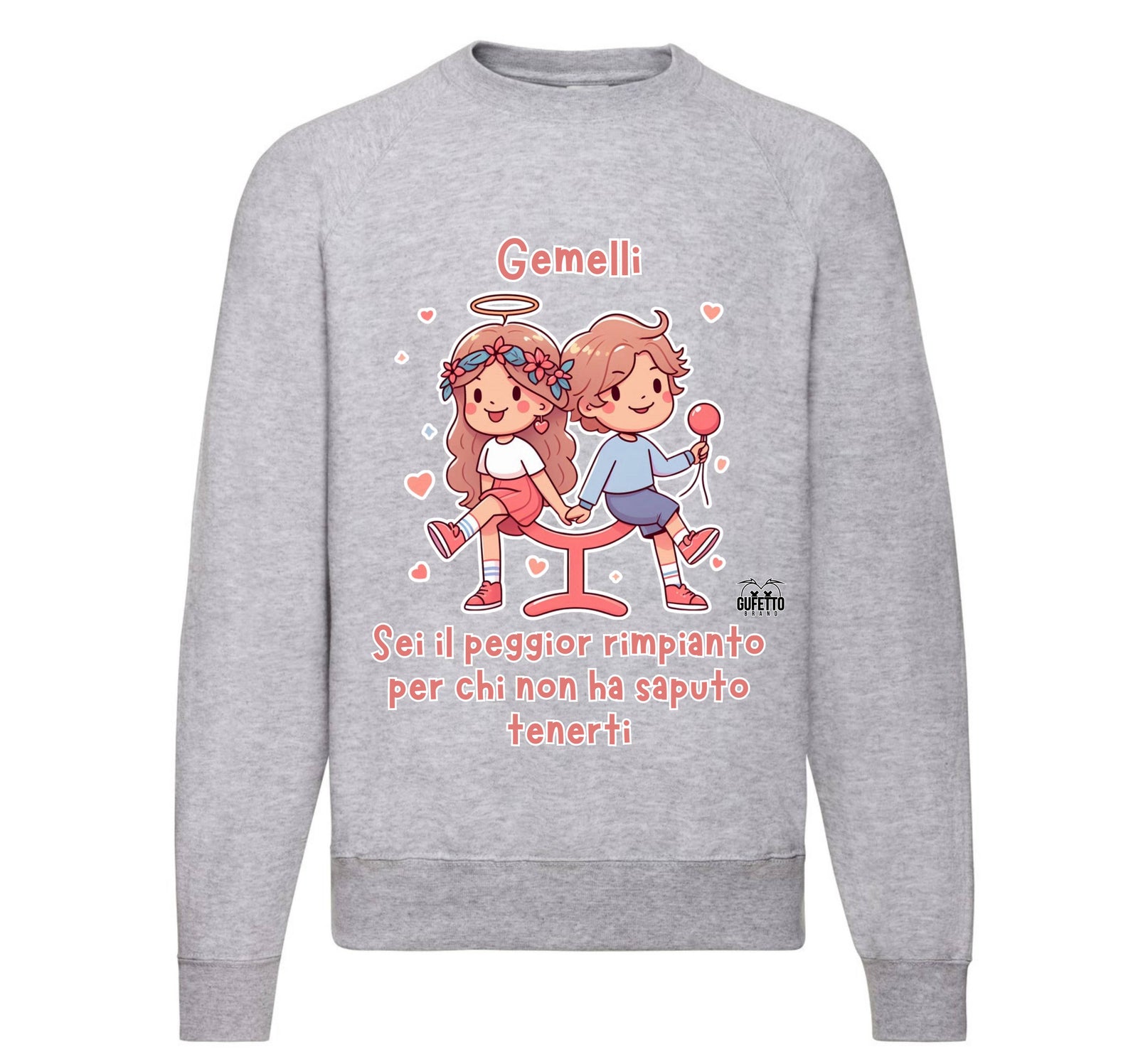 Felpa Classic Uomo Donna GEMELLI ( GE8045670985643 ) - Gufetto Brand 
