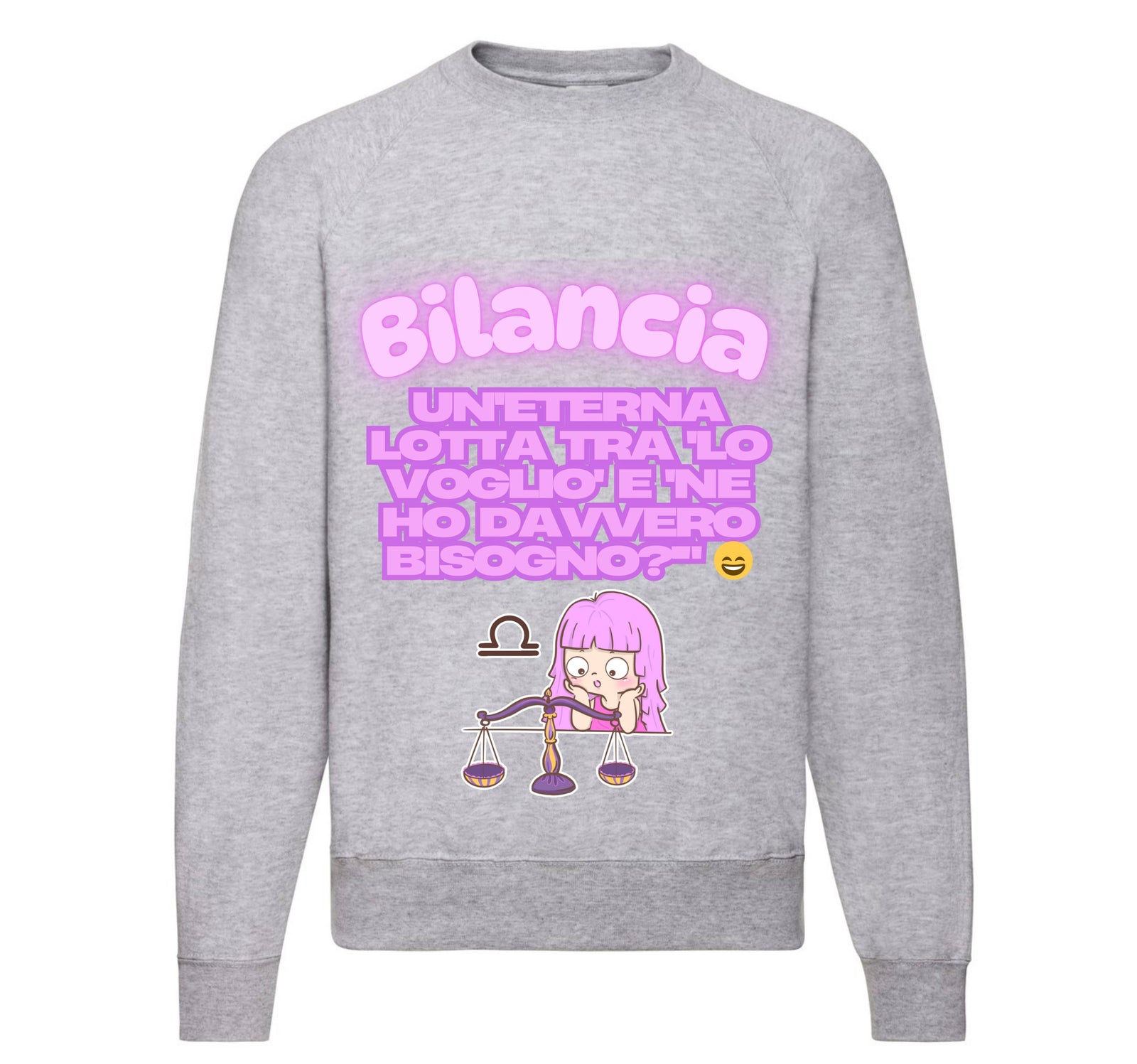 Felpa Classic Uomo Donna BILANCIA ( BI78953265 ) - Gufetto Brand 