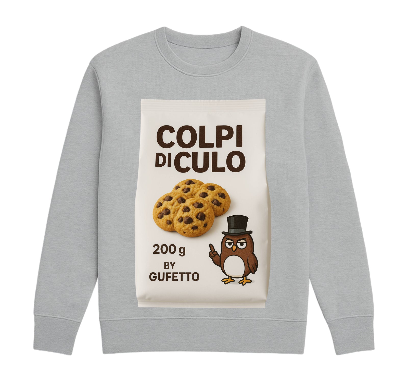 Felpa Classic Uomo Donna BISCOTTI COLPI DI C.... ( CO657483523 ) - Gufetto Brand 