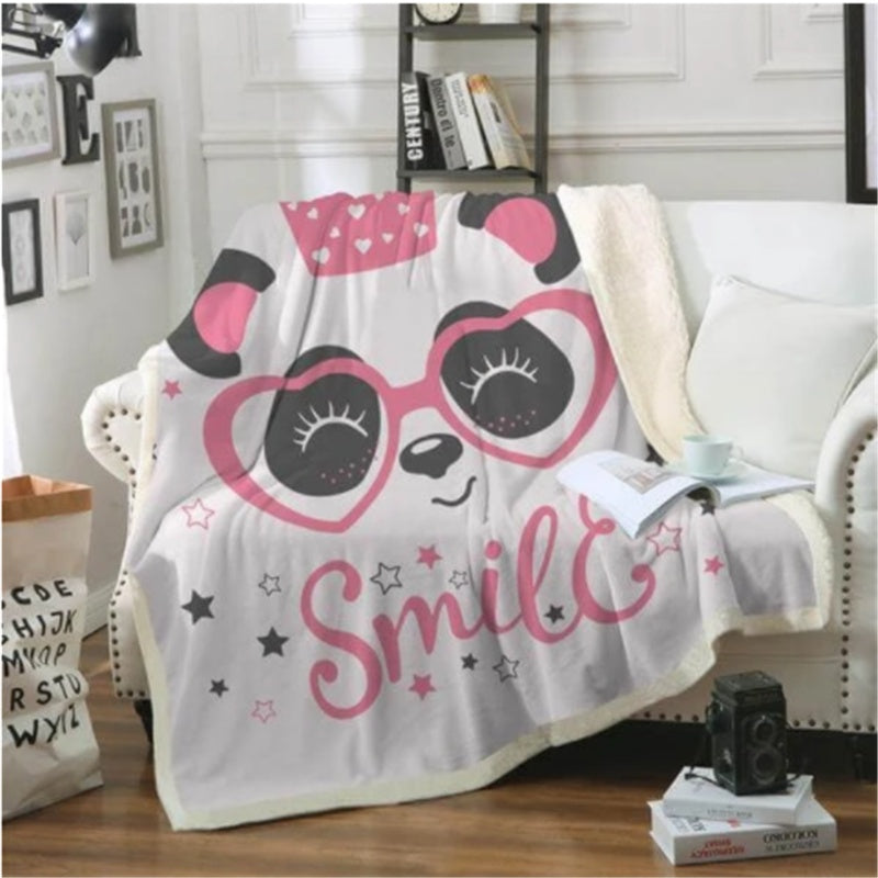 Coperta in flanella serie Panda - Gufetto Brand 