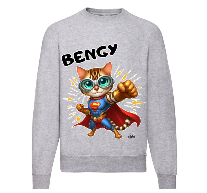 Felpa Classic Uomo Donna BENGY SUPER EROE BENGALA ( BE85236589 ) - Gufetto Brand 