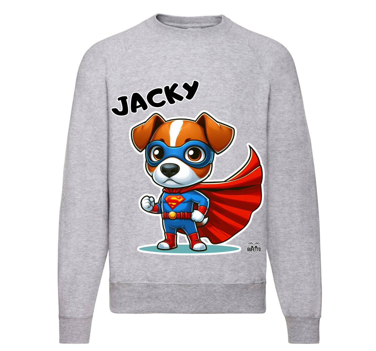Felpa Classic Uomo Donna JACKY SUPER EROE ( JA7539516458 ) - Gufetto Brand 