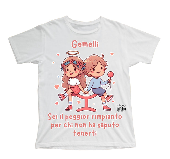 T-shirt Bambino/a GEMELLI ( GE8045670985643 ) - Gufetto Brand 