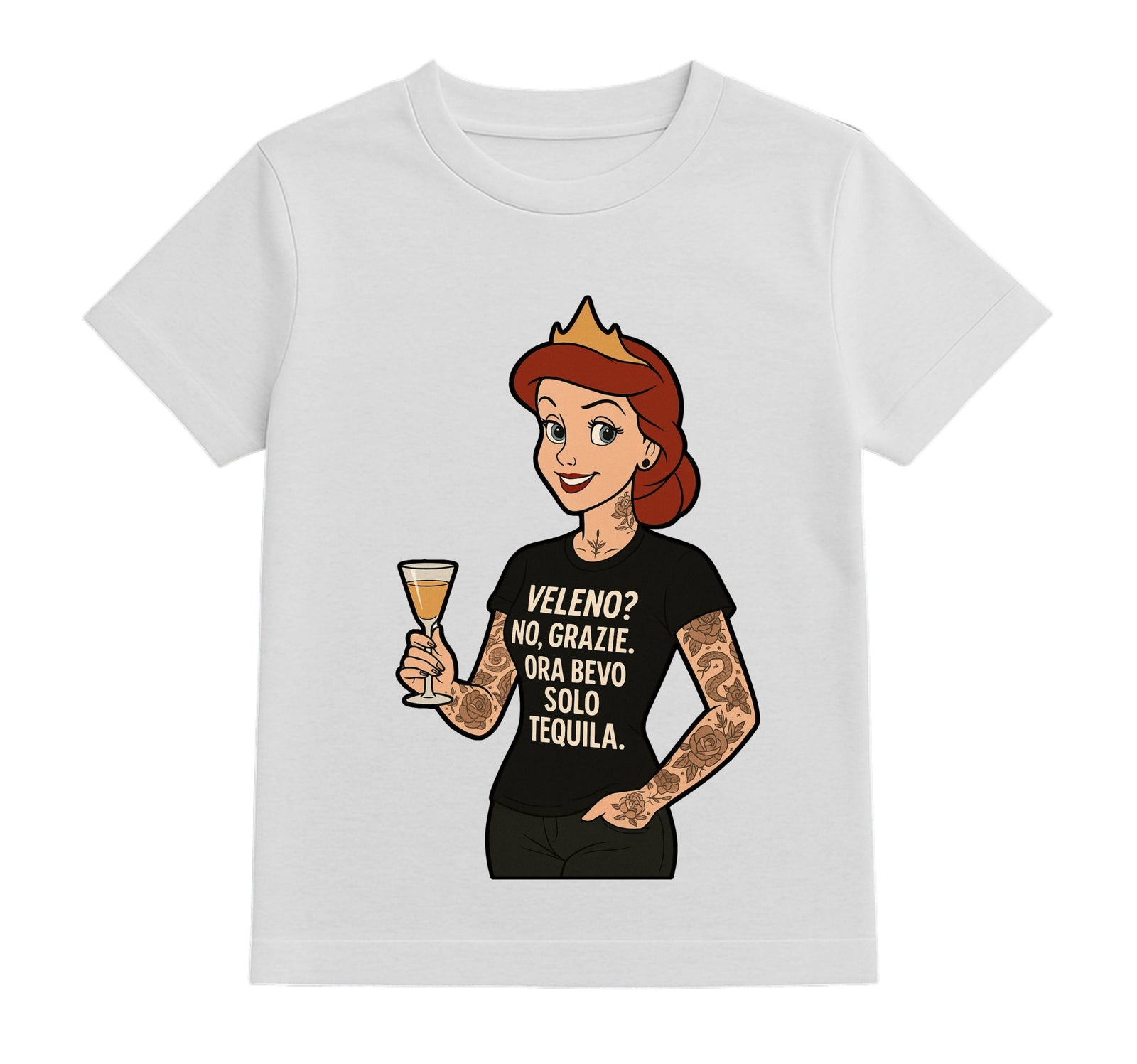 T-shirt Bambino/a PRINCIPESSA TEQUILA ( TE5498675 ) - Gufetto Brand 