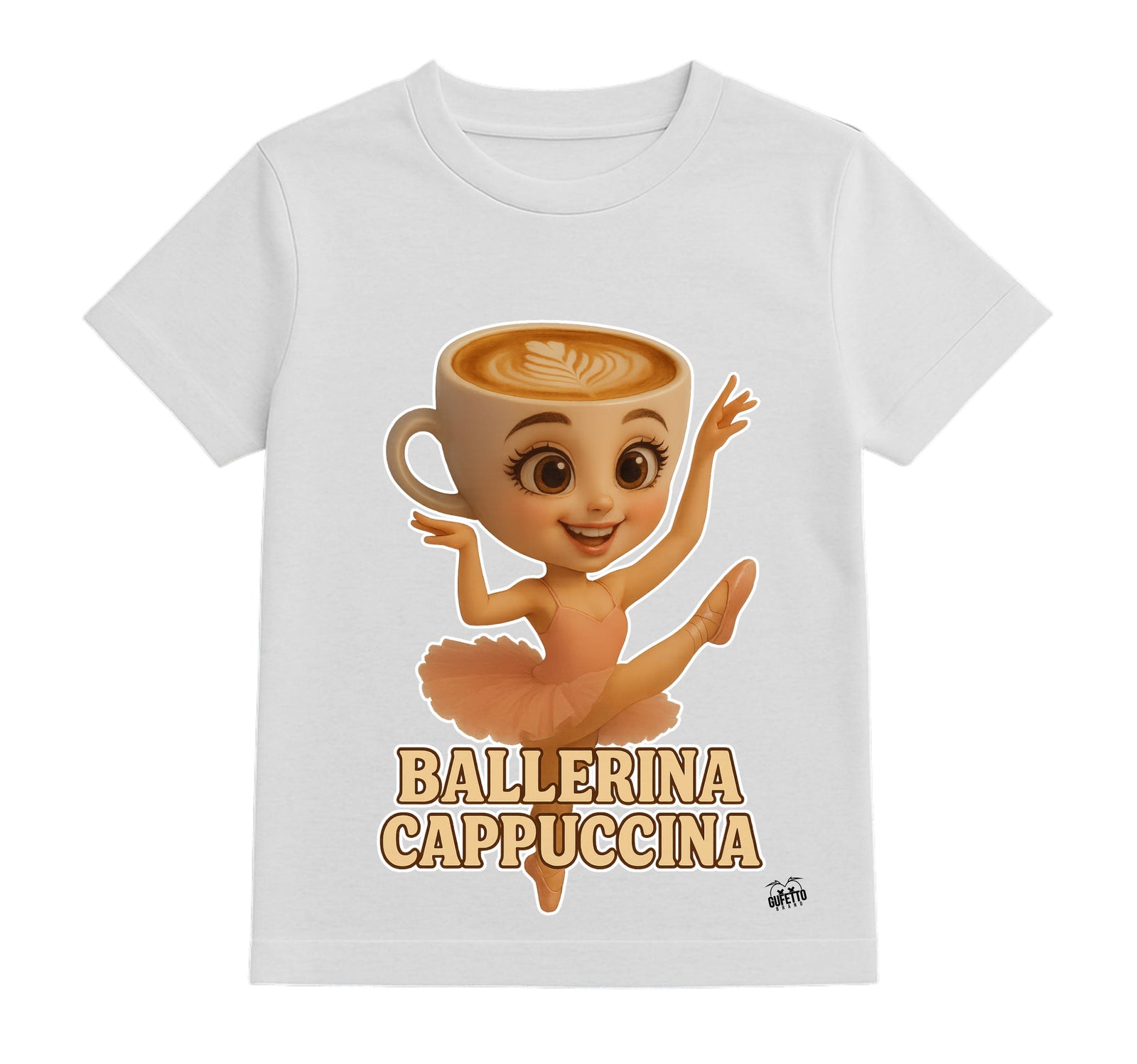 T-shirt Bambino/a BALLERINA CAPPUCCINA  ( BA46768954 ) - Gufetto Brand 