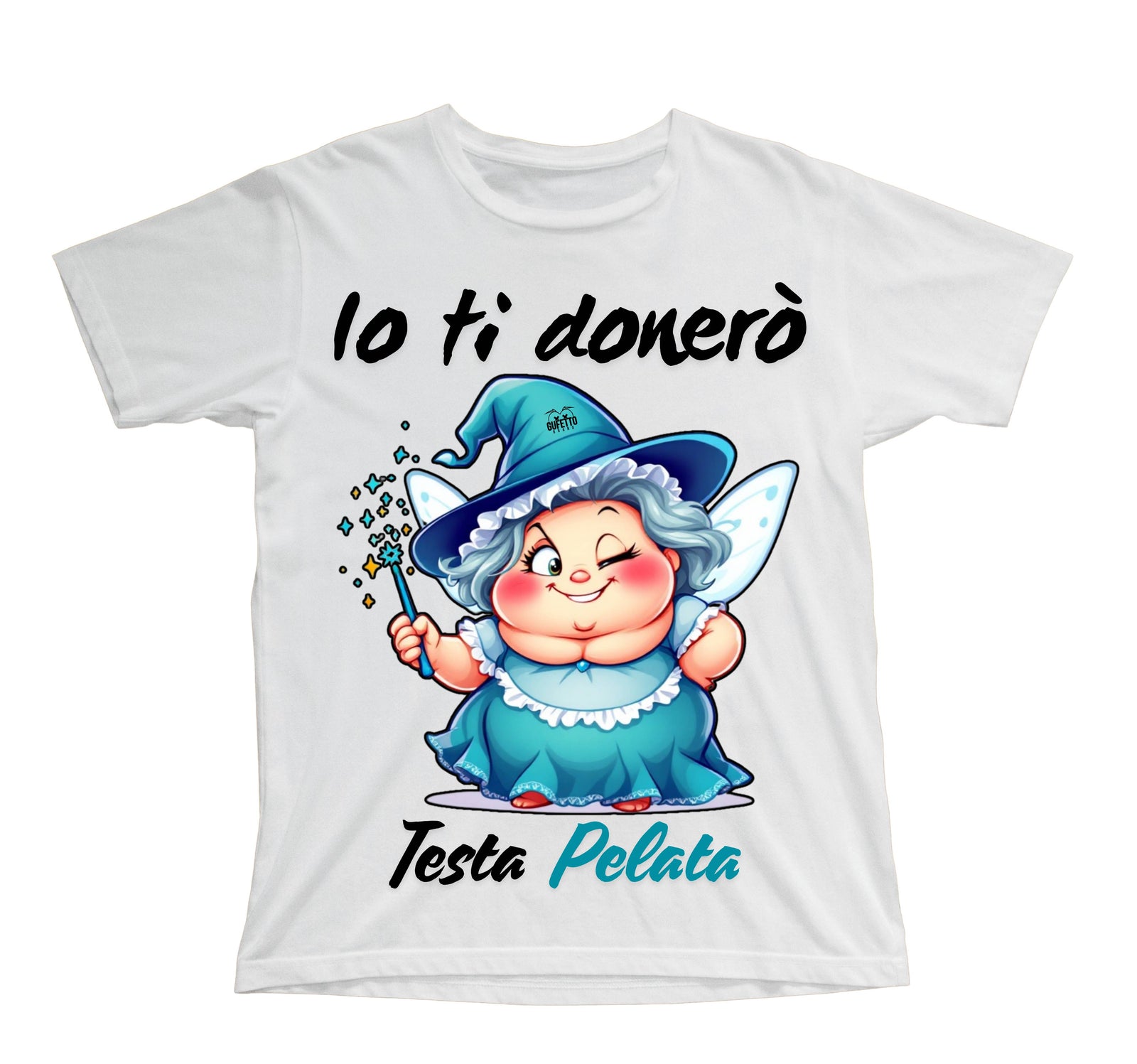 T-shirt Bianca Donna Fatina Pelata Outlet - Gufetto Brand 