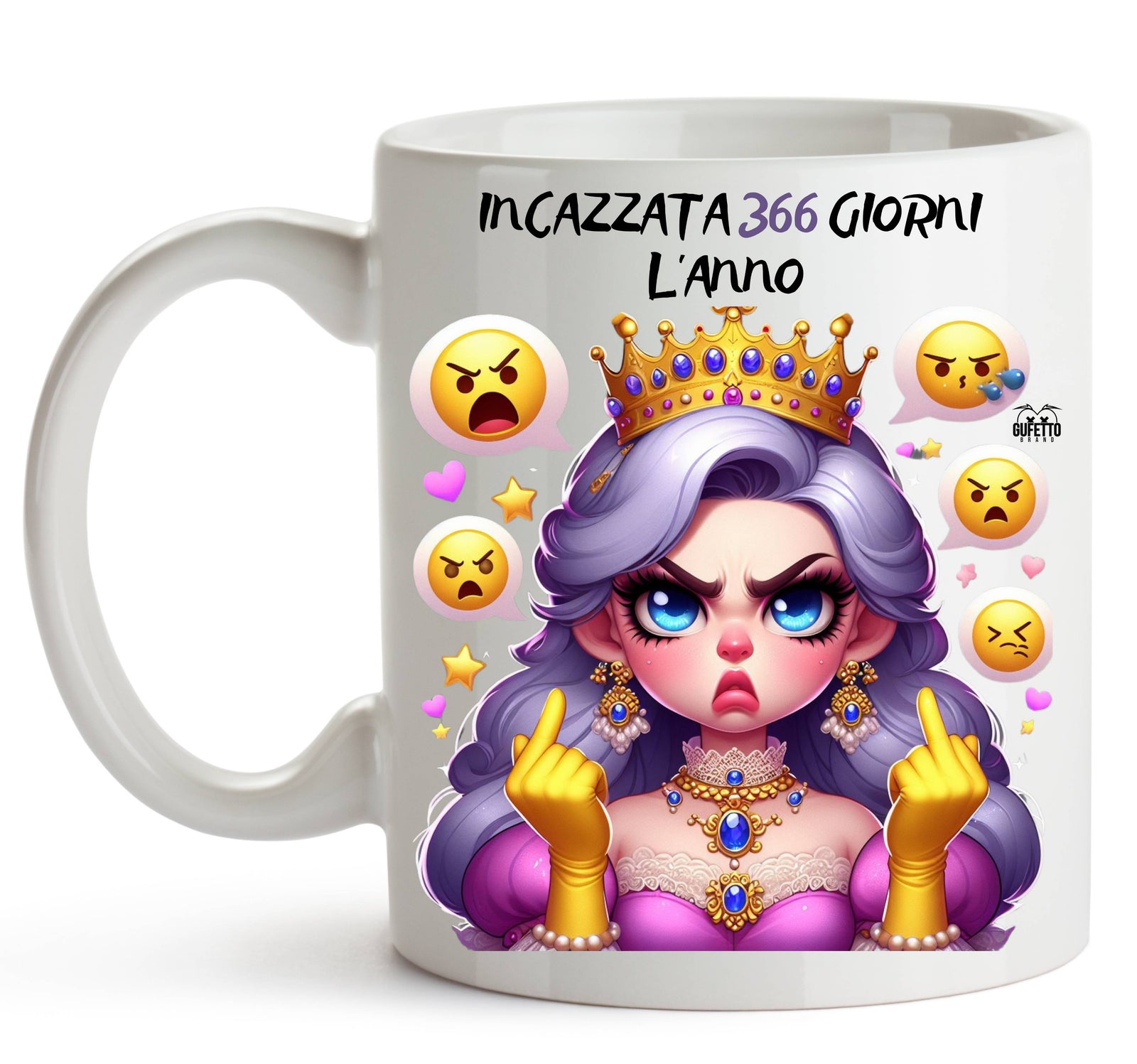 Tazza PRINCIPESSA INCAZZATA ( IN228866956  ) - Gufetto Brand 