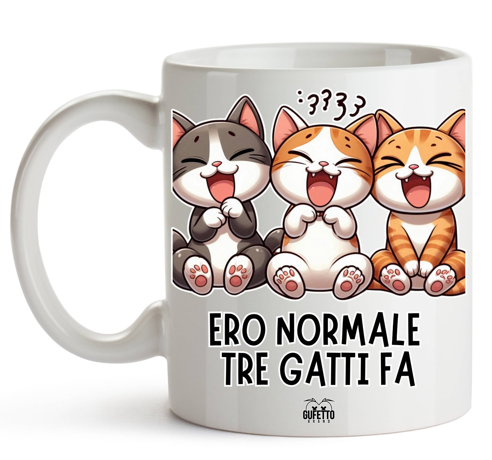 Tazza TRE GATTI FA ( TR8019274653758 ) - Gufetto Brand 