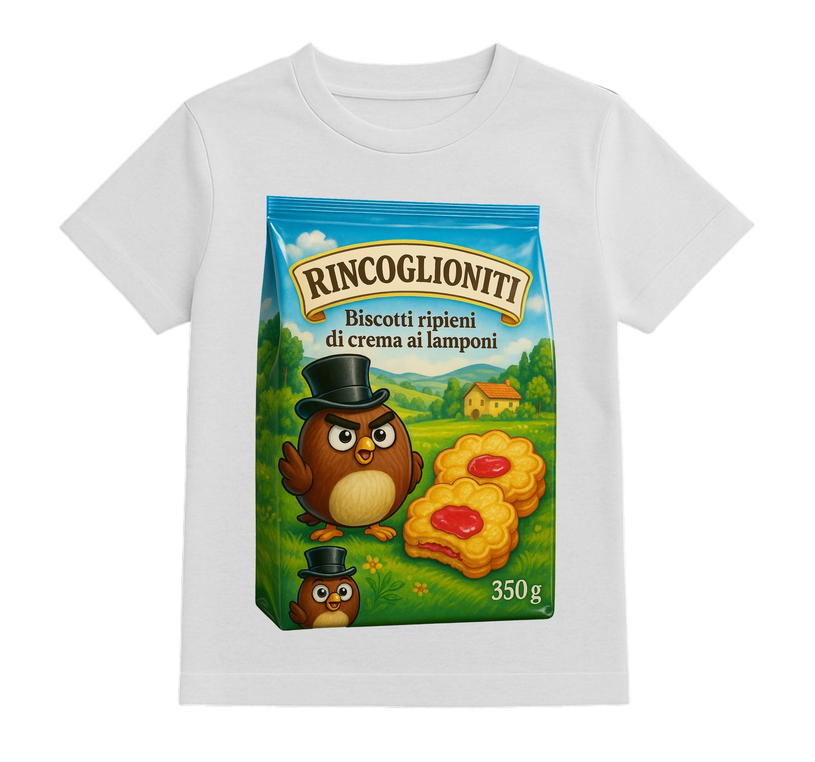 T-shirt Bambino/a BISCOTTI RINCOGLIONITI ( BR560987345 ) - Gufetto Brand 