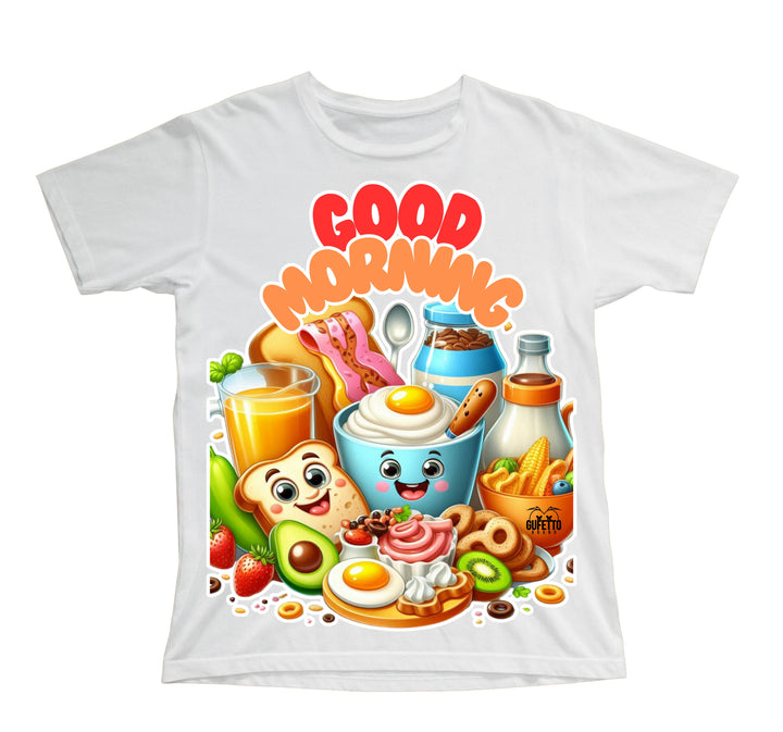 T-shirt Bambino/a GOOD MORNING ( CO094598721 ) - Gufetto Brand 