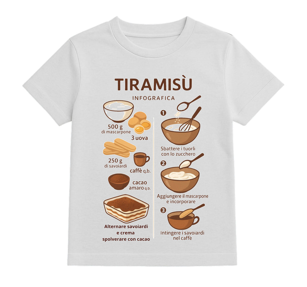 T-shirt Bambino/a TIRAMISU' ( TI709843256 ) - Gufetto Brand 